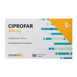 Ciprofar 500 mg 10 Tablets Broad-Spectrum Antibiotic