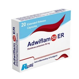 Adwiflam 50 mg Capsules for Pain Relief and Anti-Inflammatory – 20 Caps