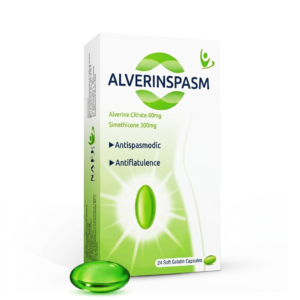 AlverinSpasm Capsules for Colon Spasms and Abdominal Pain – 24 Caps
