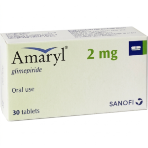 Amaryl 2 mg Tablets for Type 2 Diabetes – 30 Tabs