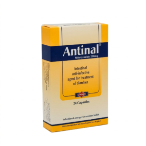Antinal 200 mg Capsules for Diarrhea & Intestinal Infections – 24 Caps