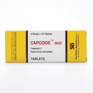 Capozide 50/25 mg Tablets for Hypertension & Fluid Retention – 30 Tabs