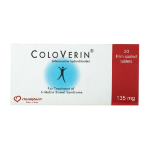 Coloverin 135 mg 30 Tablets for IBS and Gastrointestinal Spasms