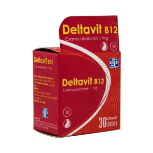Deltavit Vitamin B12 1 mg 30 Sublingual Tablets for Nerve Support & Anemia