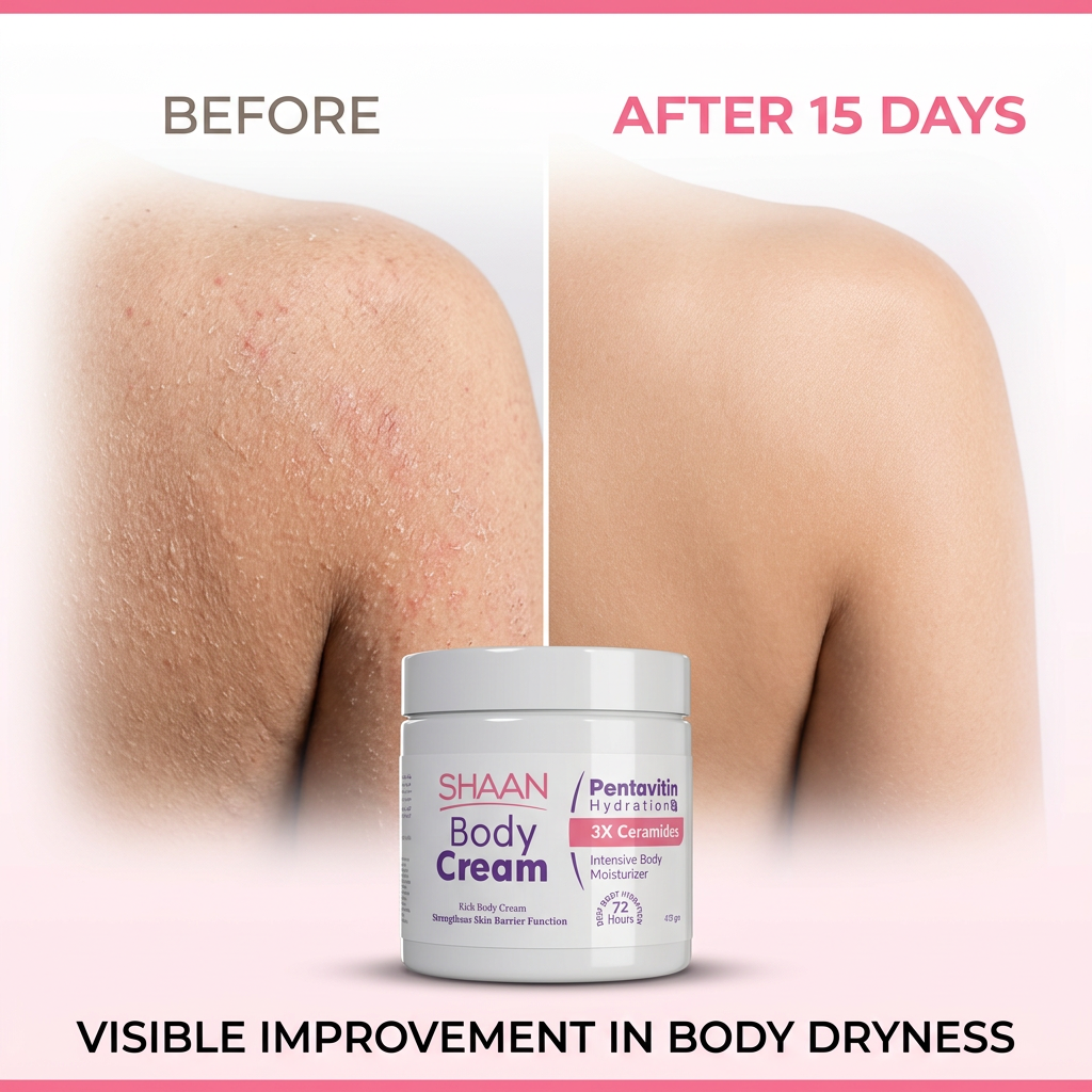 Shaan Intensive Moisturizing Body Cream Rich Texture 470 gm for Deep Hydration - Image 3