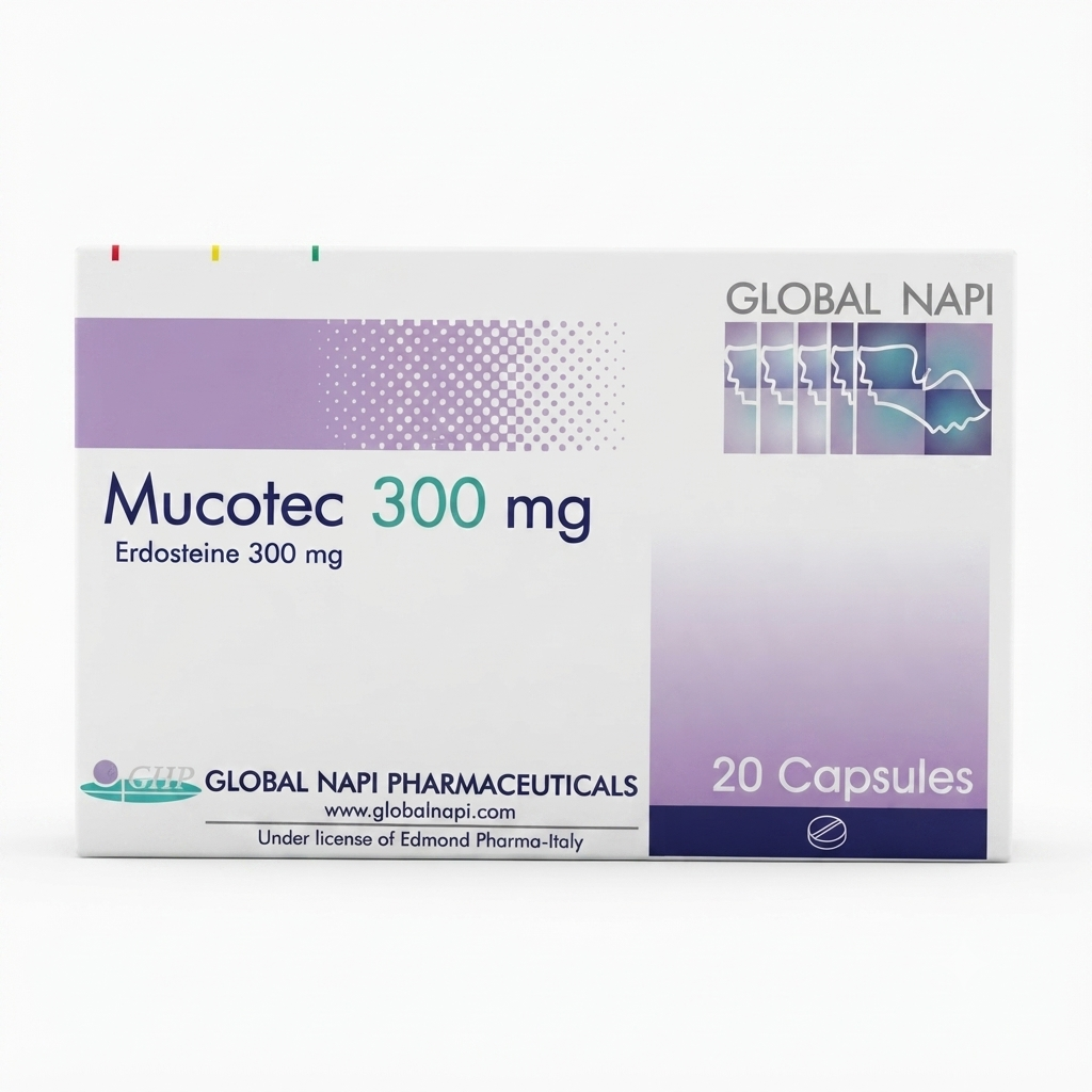Mucotec 300 mg 20 Capsules for Mucus Relief and Respiratory Support