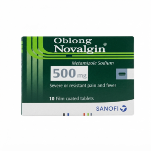 Novalgin Oblong 500 mg 10 Tablets Pain Reliever and Fever Reducer