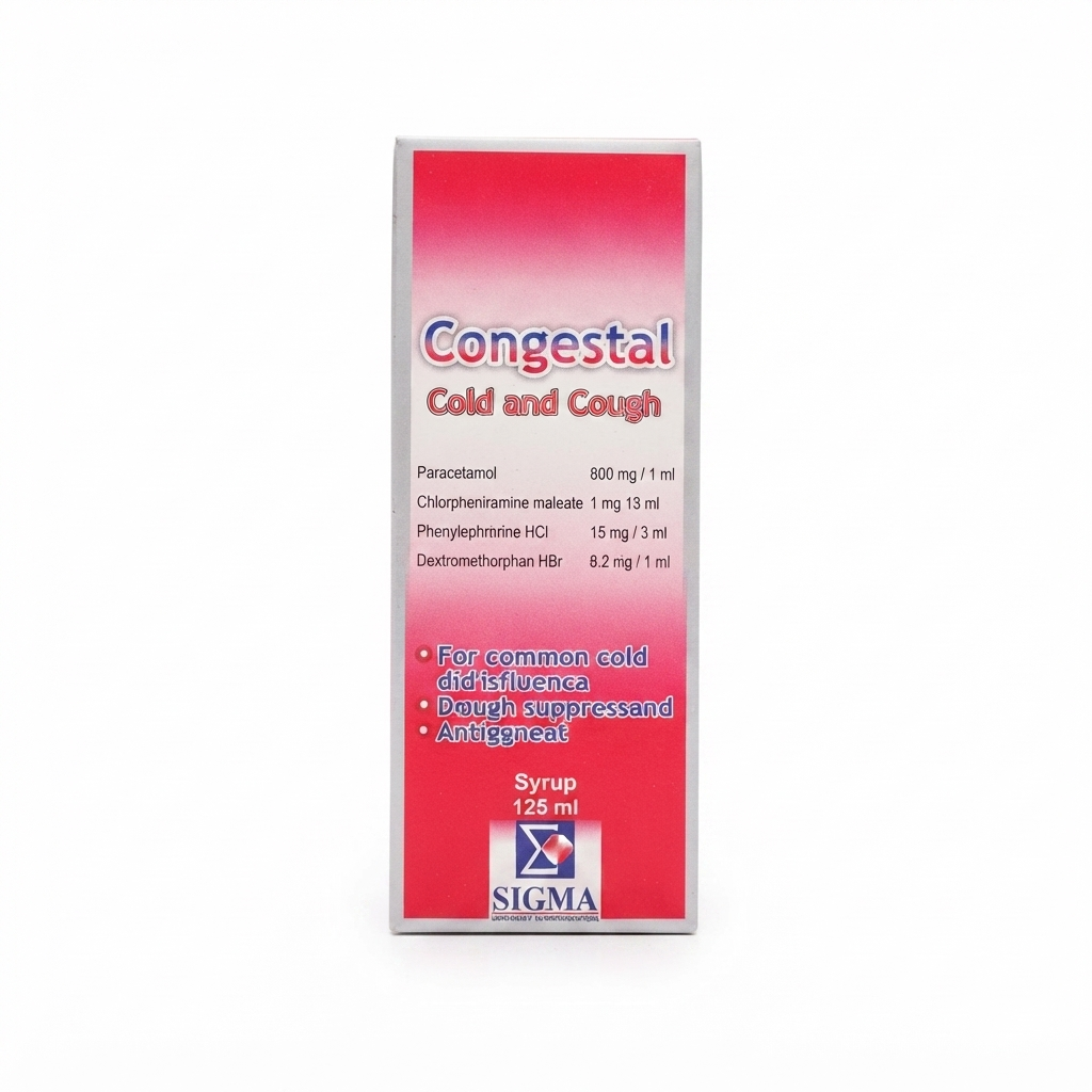 Congestal Syrup 120 ml Cold Flu Cough & Congestion Relief