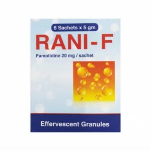 RANI-F 20 mg 6 Sachets Effervescent for Heartburn & Acid Reflux