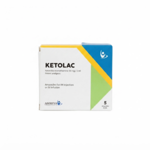 Ketolac 5 Ampoules for Intramuscular or Intravenous Injection for Acute Pain Relief After Surgery and Injuries