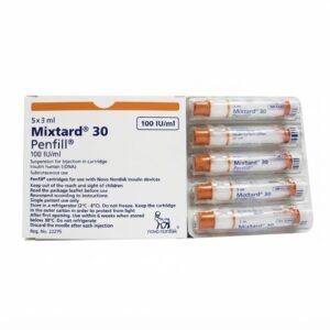 ميكستارد 30 اتش ام 100 وحدة دولية/مل 1 خراطش Penfill (3 مل) لعلاج مرض السكري والتحكم في مستوى السكر بالدم